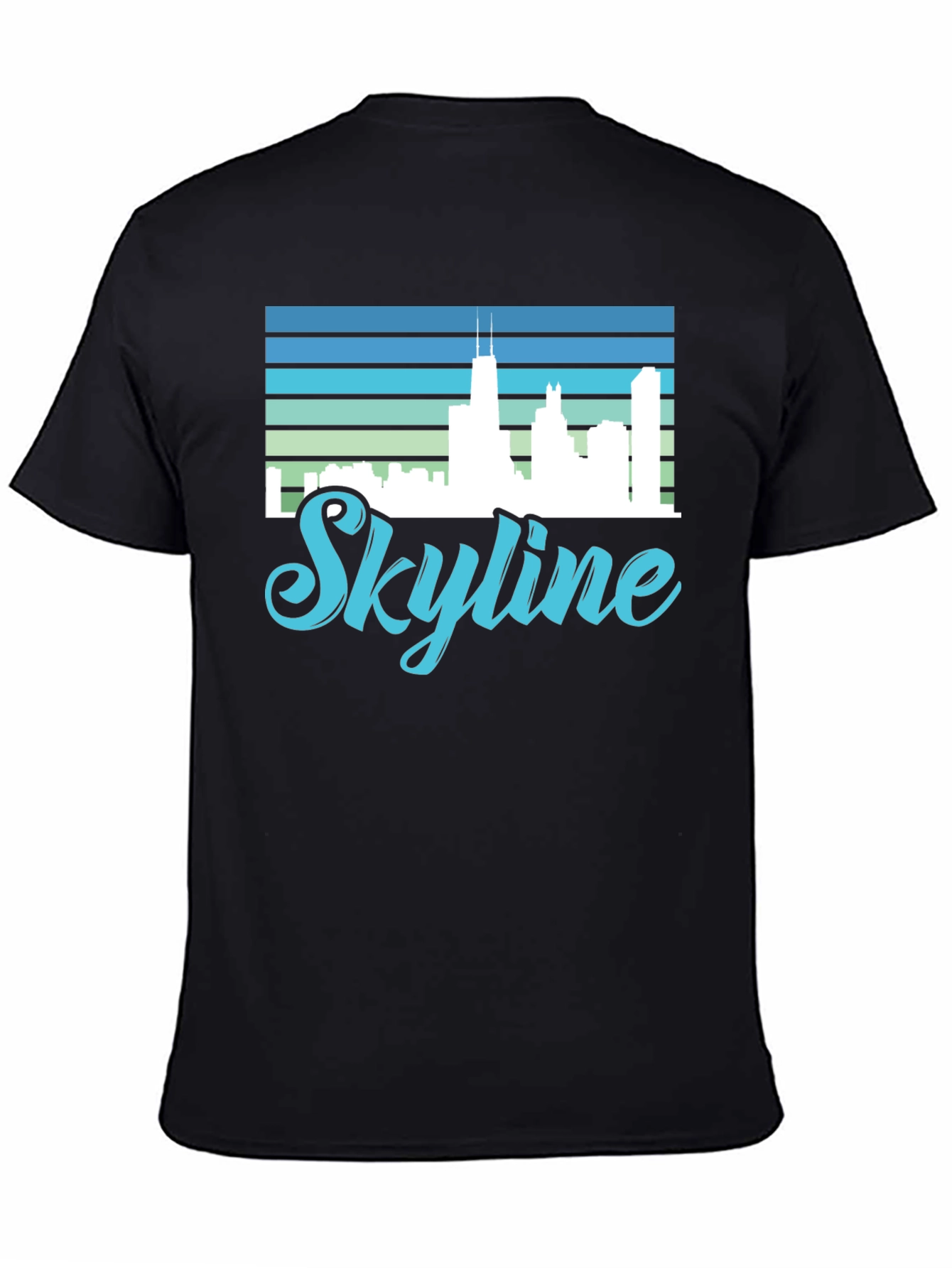 Skyline Graphic Tee - Cityscape Retro Design
