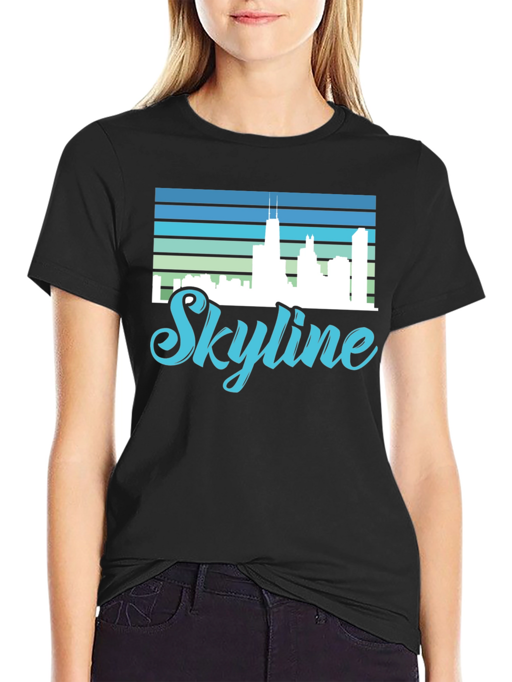 Skyline Graphic Tee - Cityscape Retro Design