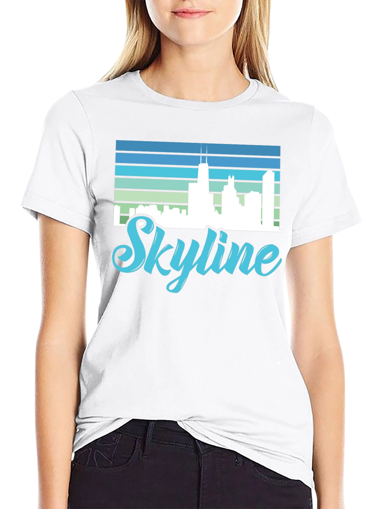 Skyline Graphic Tee - Cityscape Retro Design