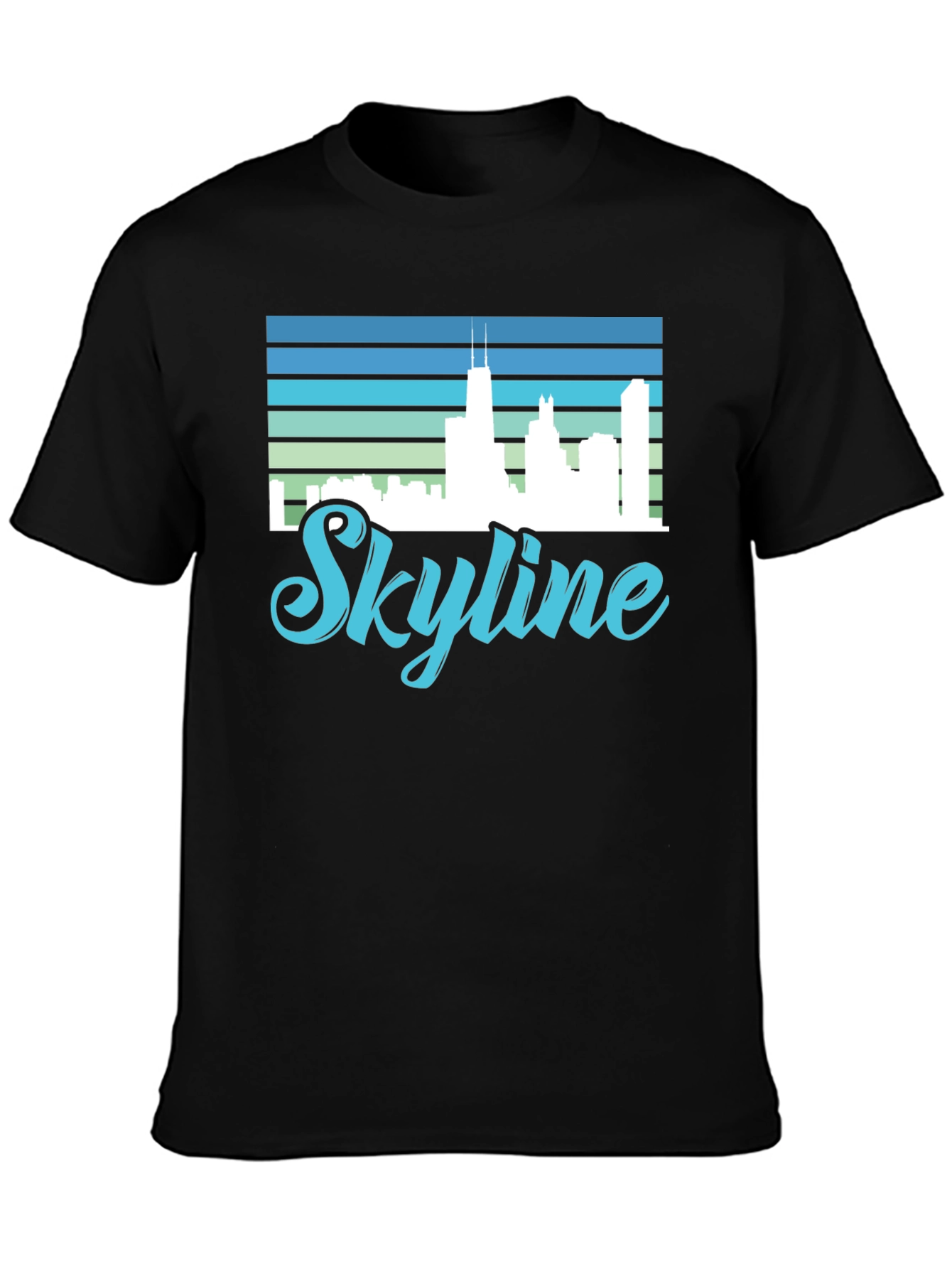 Skyline Graphic Tee - Cityscape Retro Design