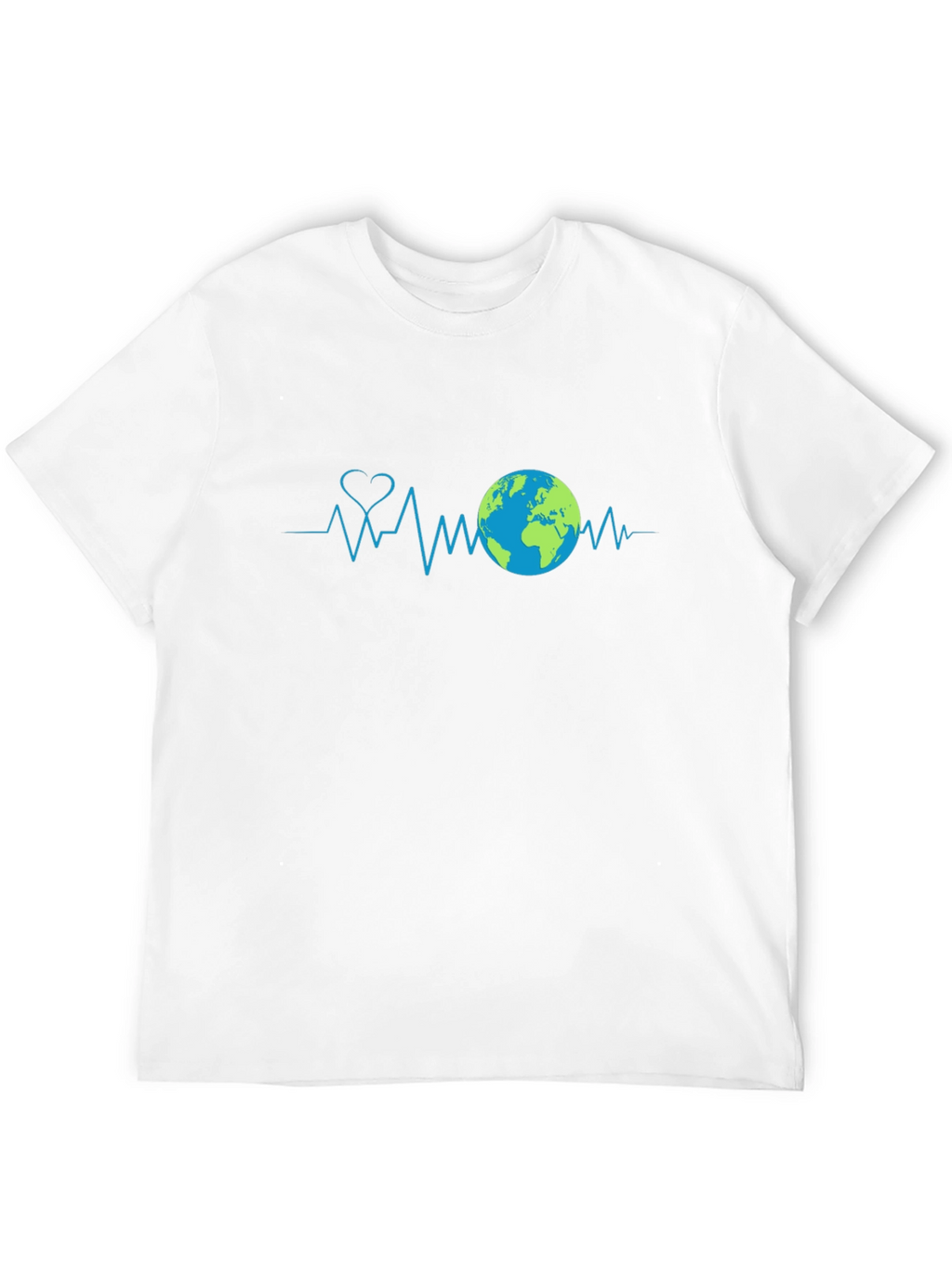 Earth Day Heartbeat T-Shirt - Black