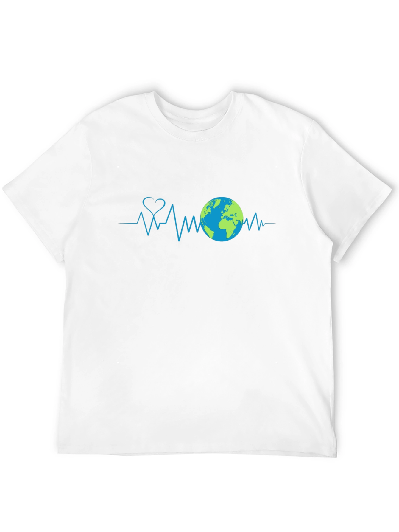 Earth Day Heartbeat T-Shirt - Black