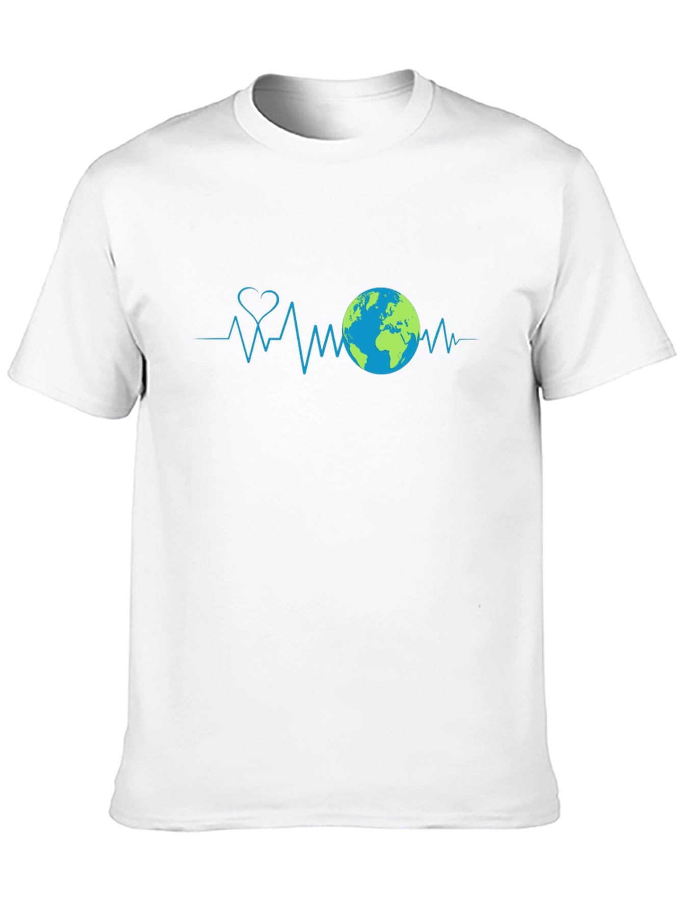 Earth Day Heartbeat T-Shirt - Black
