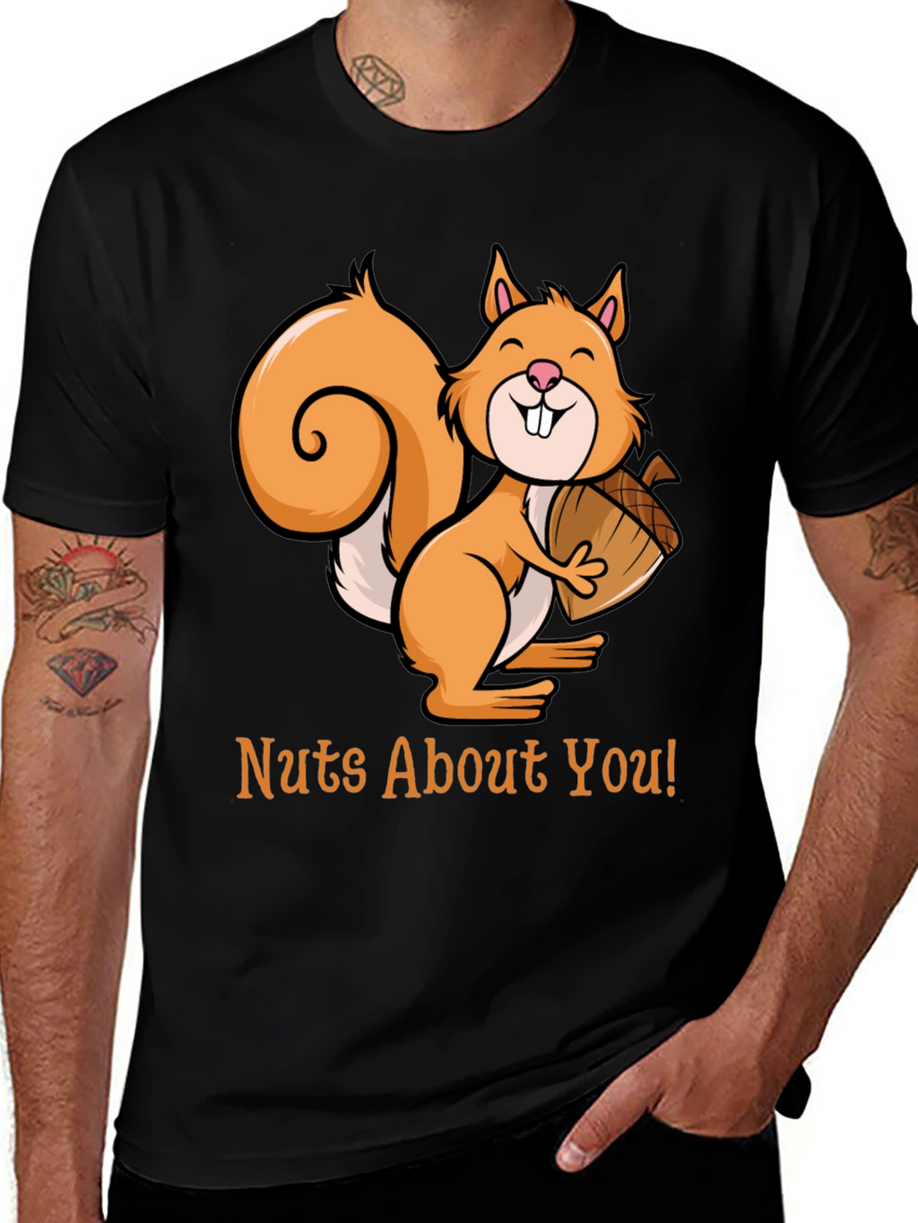 Nuts About You Squirrel Graphic Tee