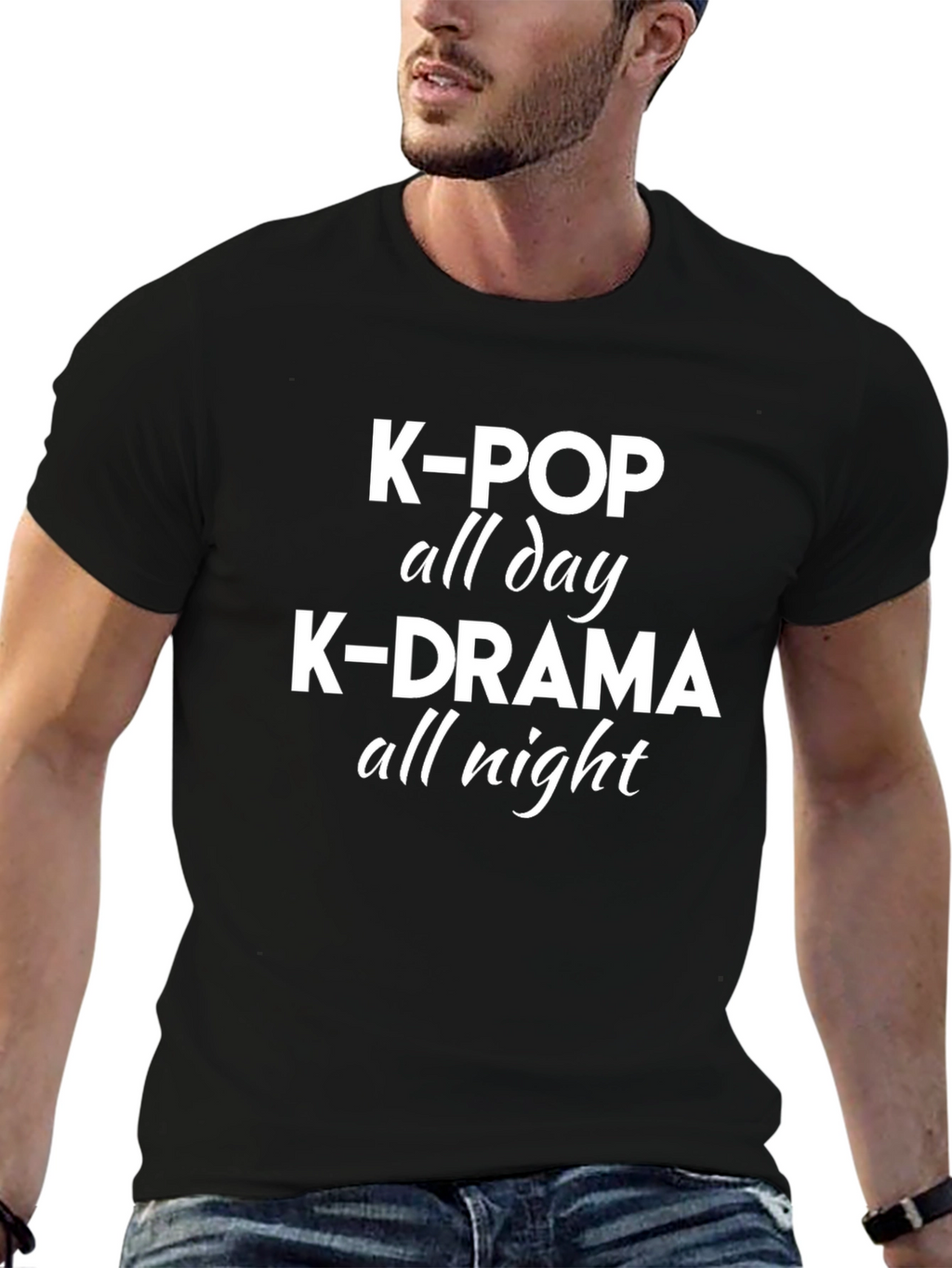K-Pop All Day K-Drama All Night Graphic Tee