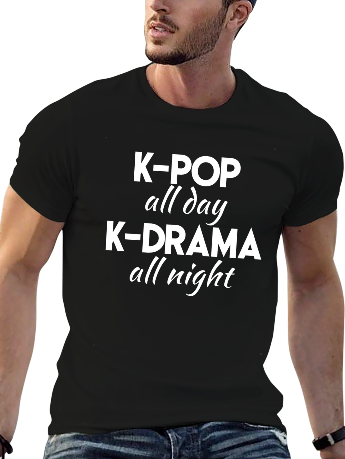 K-Pop All Day K-Drama All Night Graphic Tee