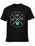 Eco-Friendly Save the Bees Graphic T-Shirt