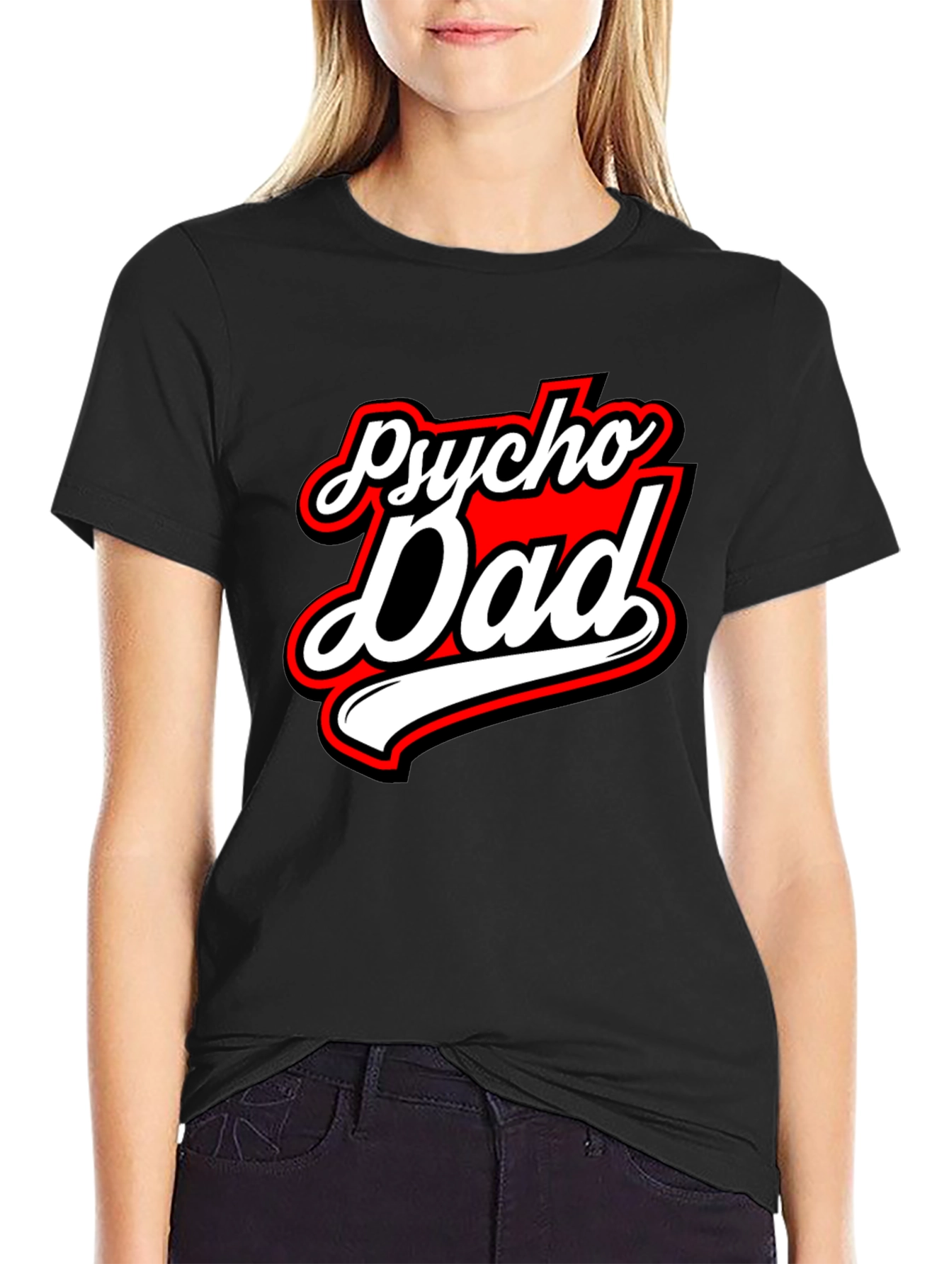 Psycho Dad Graphic Tee - Black Crew Neck