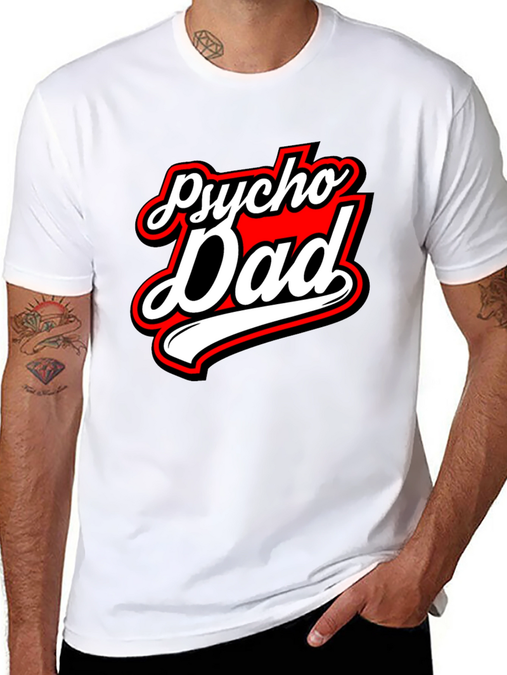 Psycho Dad Graphic Tee - Black Crew Neck