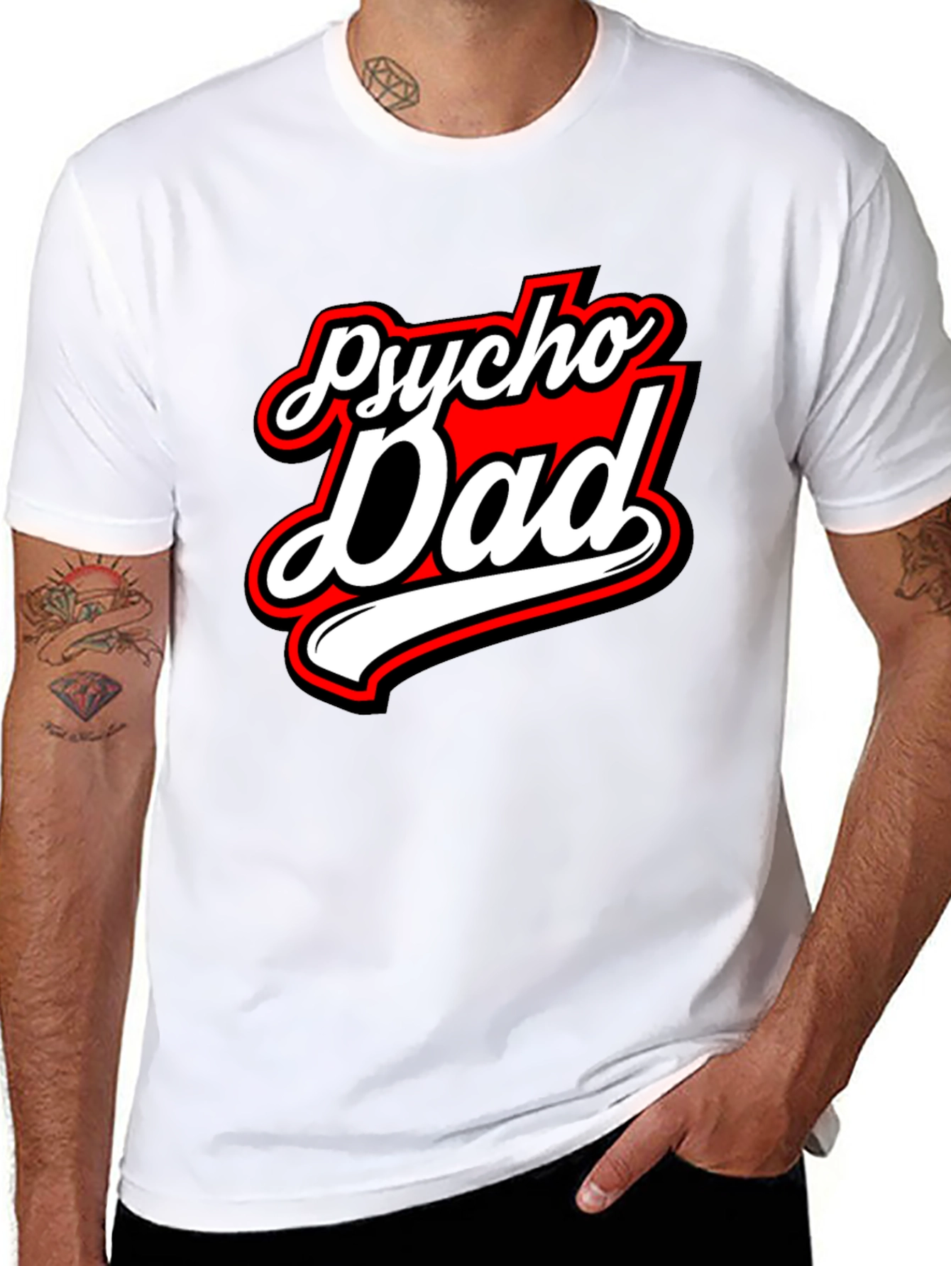Psycho Dad Graphic Tee - Black Crew Neck
