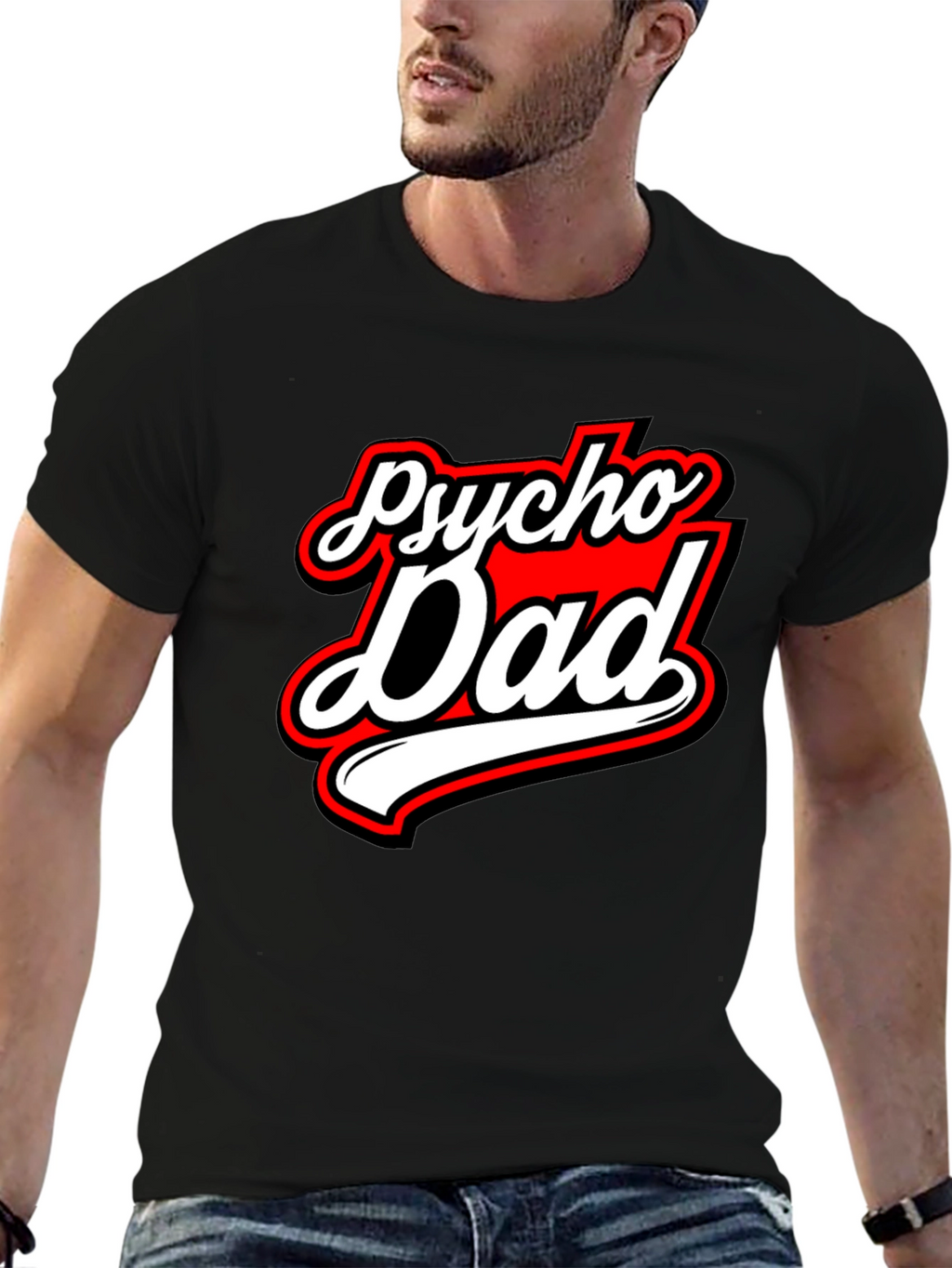 Psycho Dad Graphic Tee - Black Crew Neck
