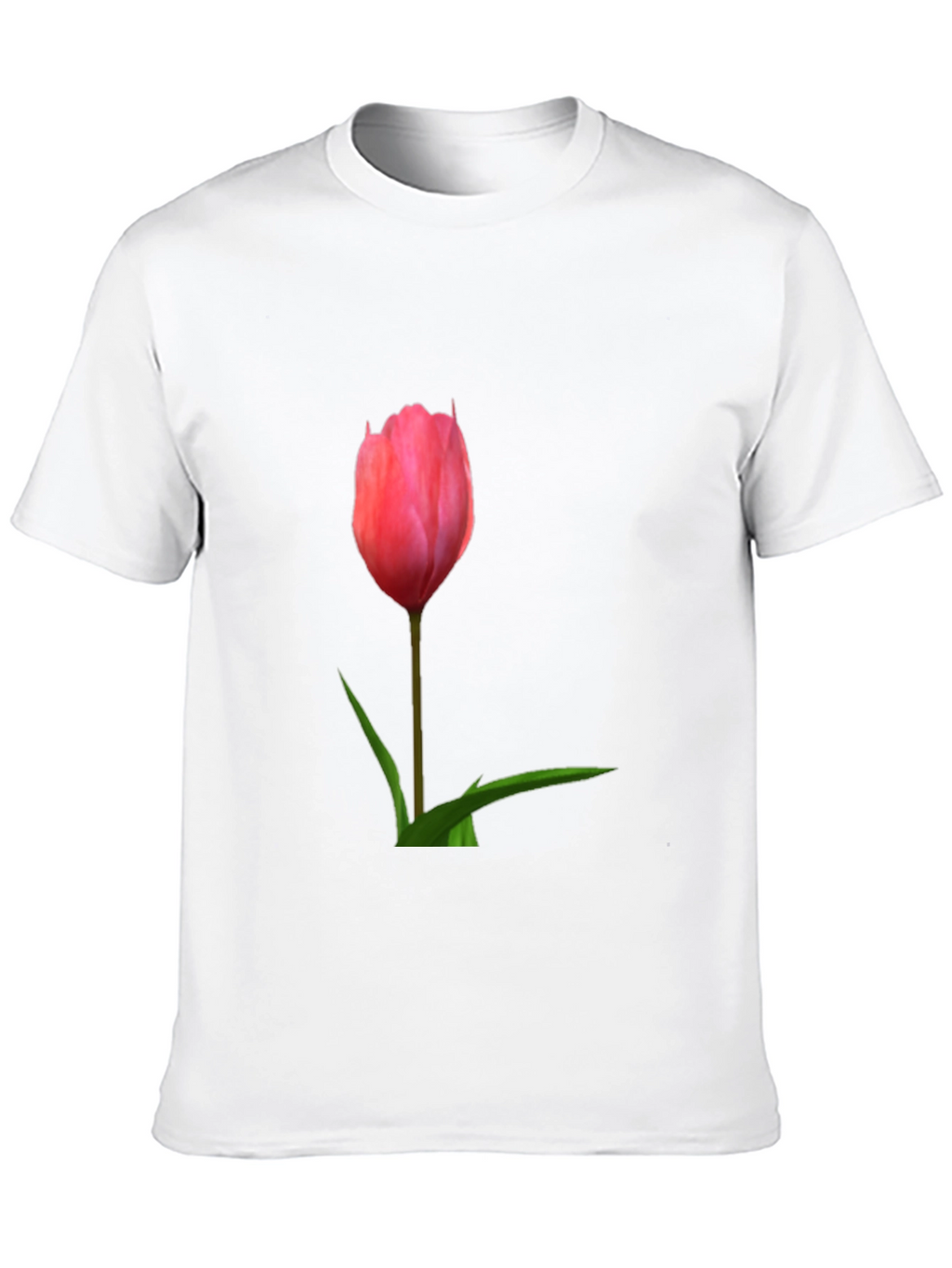 Pink Tulip Graphic Tee - Casual Comfort