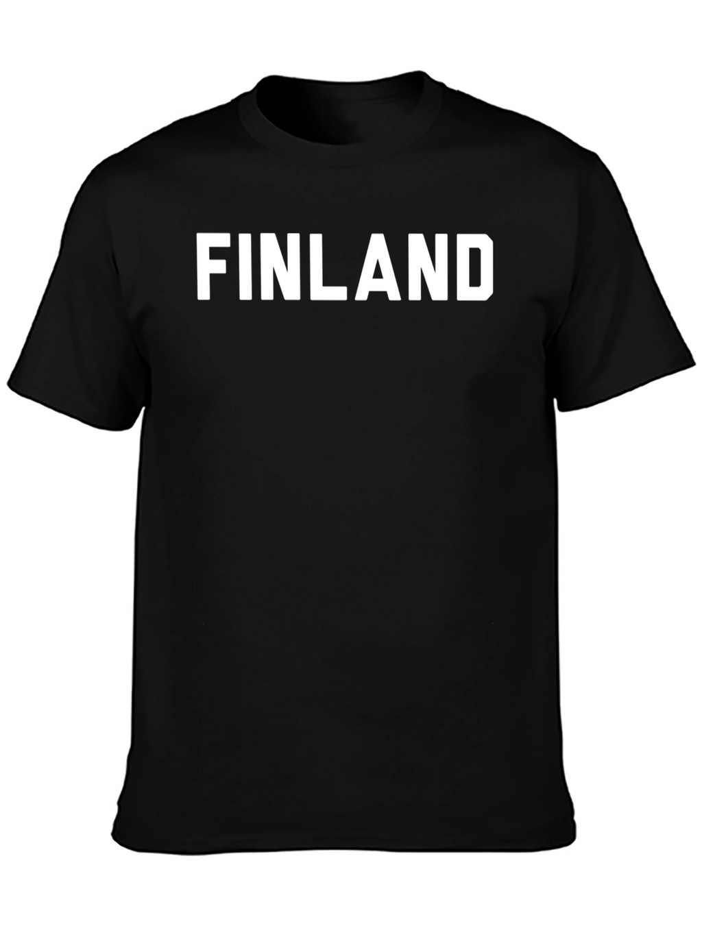 Finland T-Shirt - Bold White Text on Black