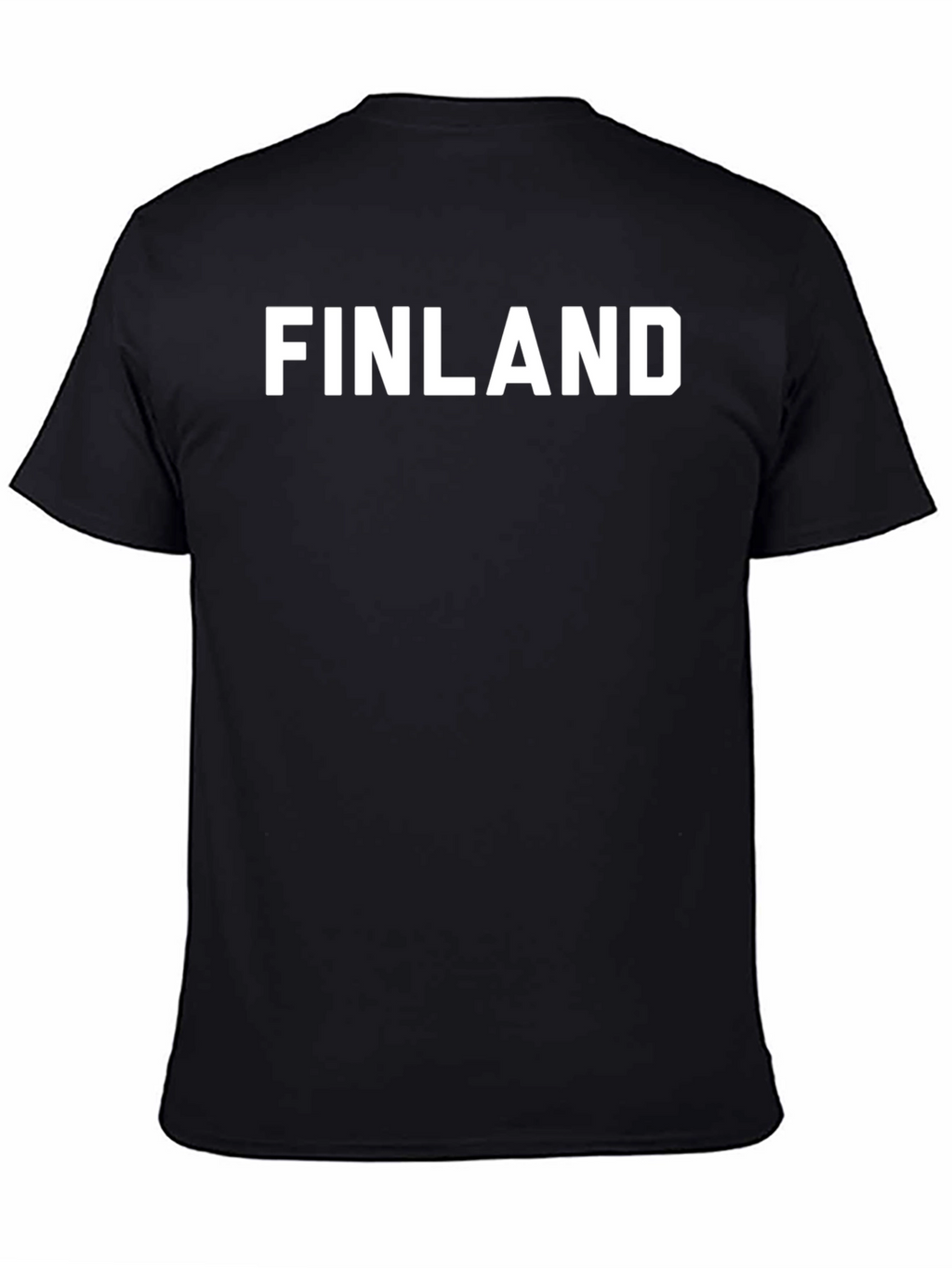 Finland T-Shirt - Bold White Text on Black