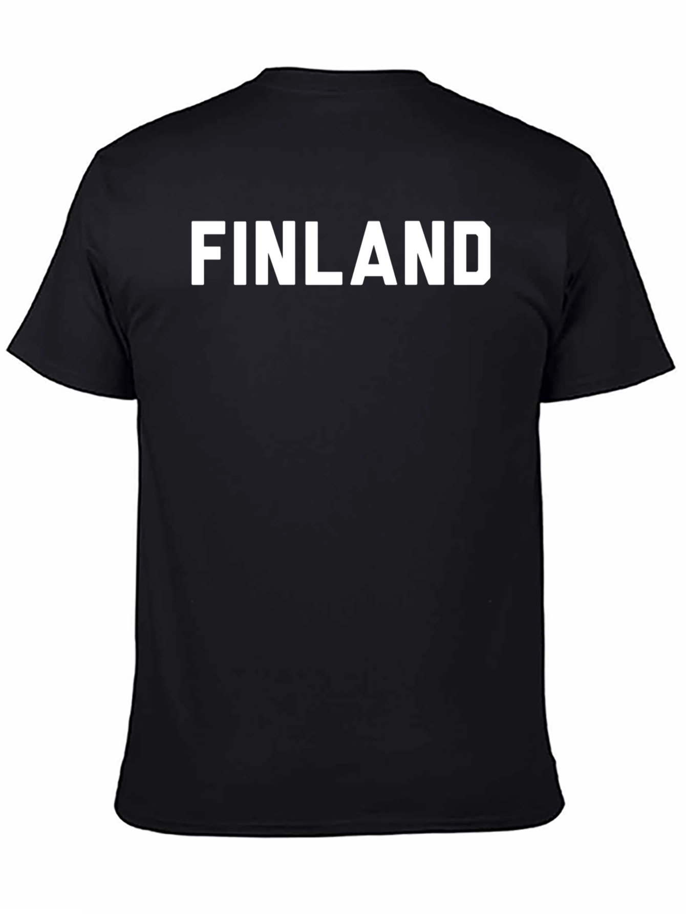 Finland T-Shirt - Bold White Text on Black