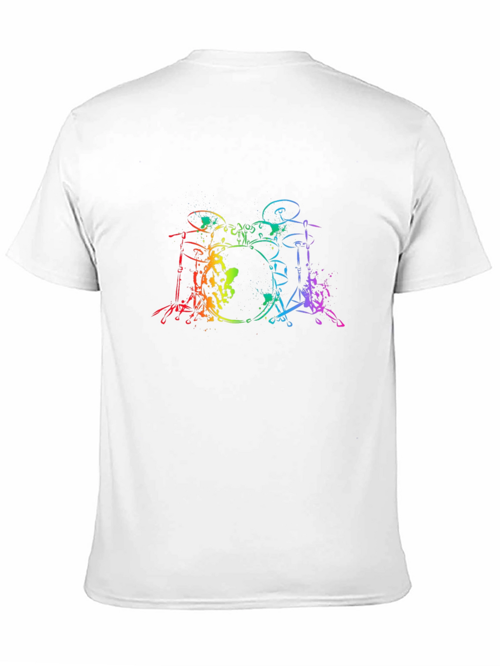 Rainbow Drum Set Graphic Tee - Musician T-Shirt