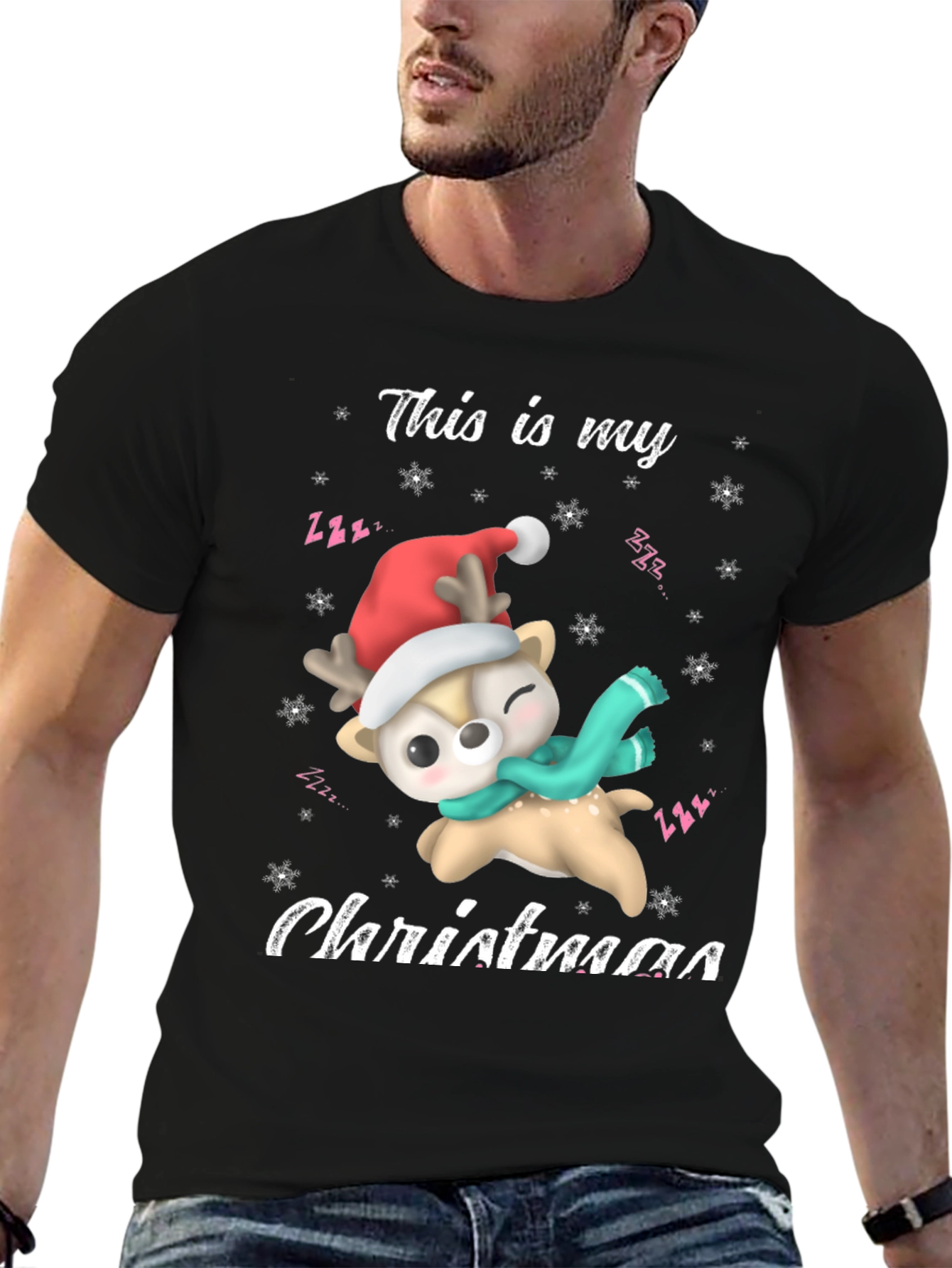 Festive Deer Christmas T-Shirt