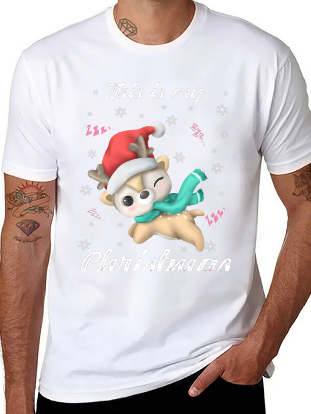 Festive Deer Christmas T-Shirt
