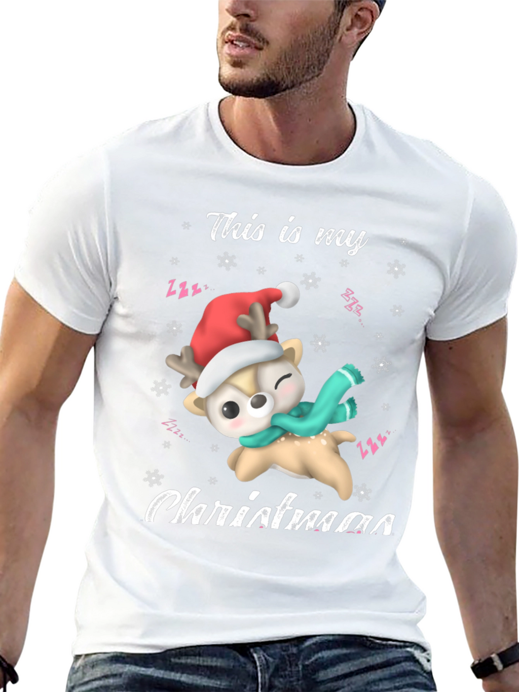 Festive Deer Christmas T-Shirt