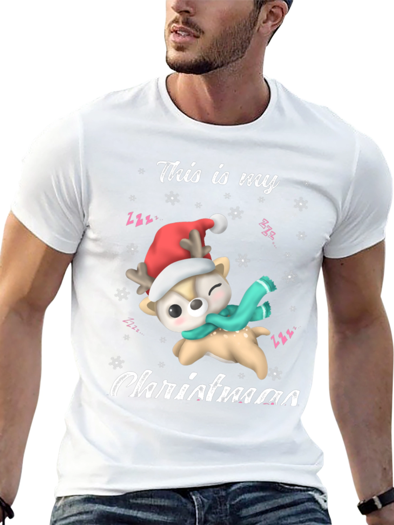 Festive Deer Christmas T-Shirt
