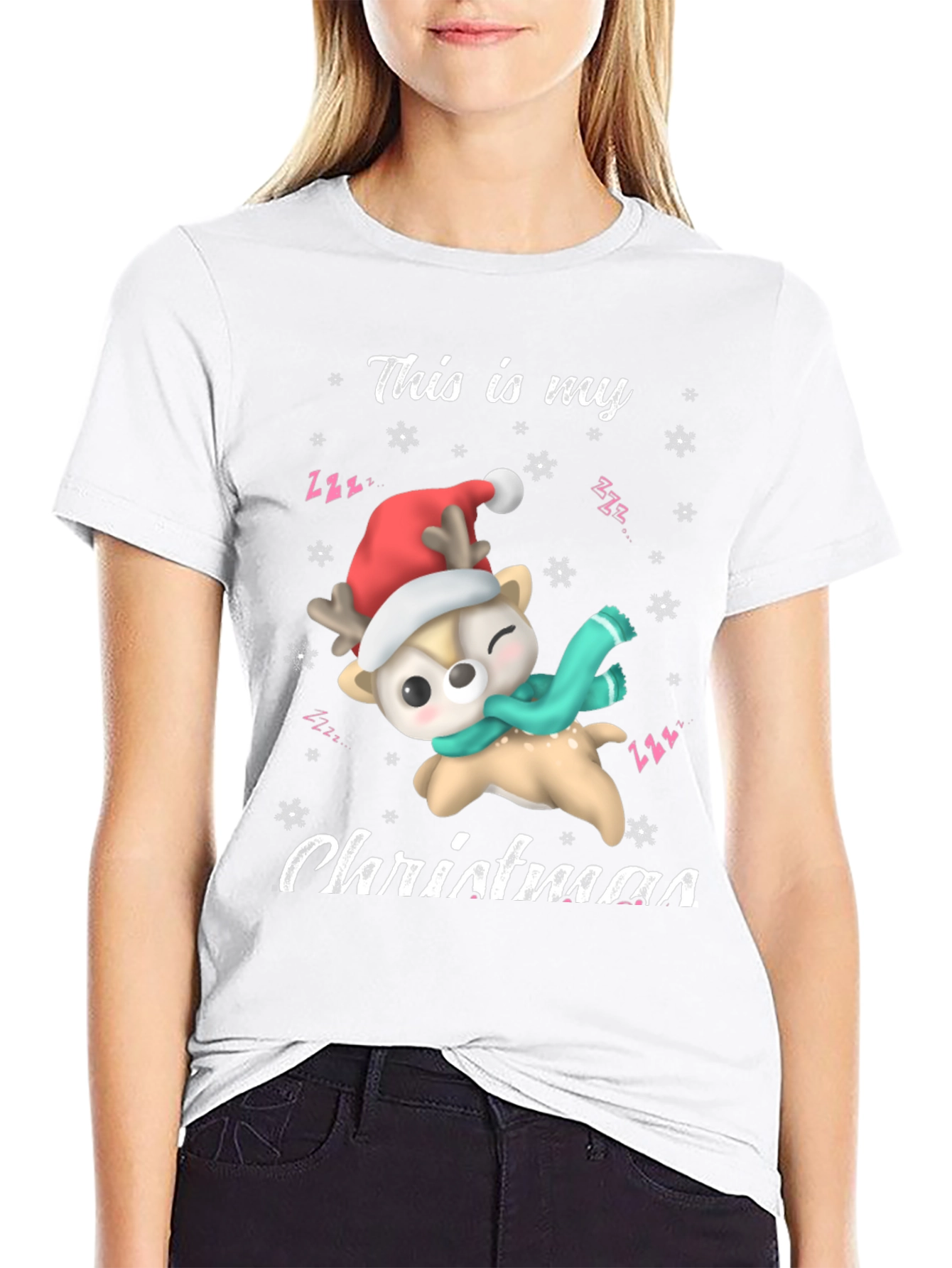 Festive Deer Christmas T-Shirt