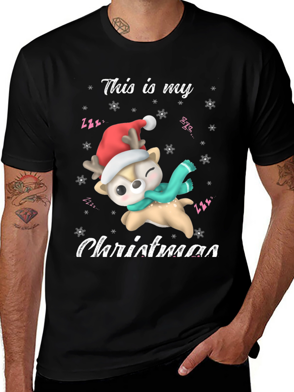 Festive Deer Christmas T-Shirt