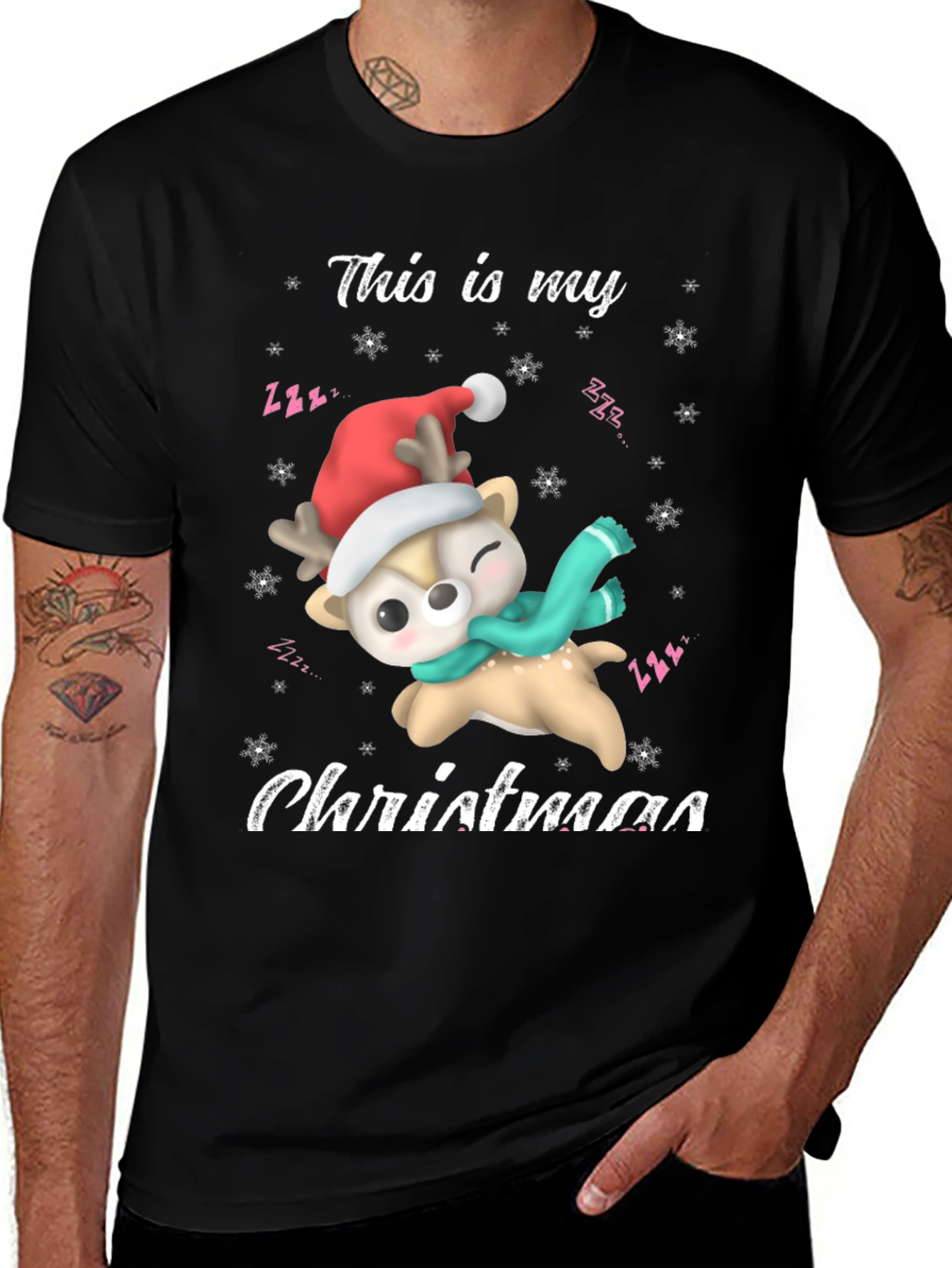 Festive Deer Christmas T-Shirt