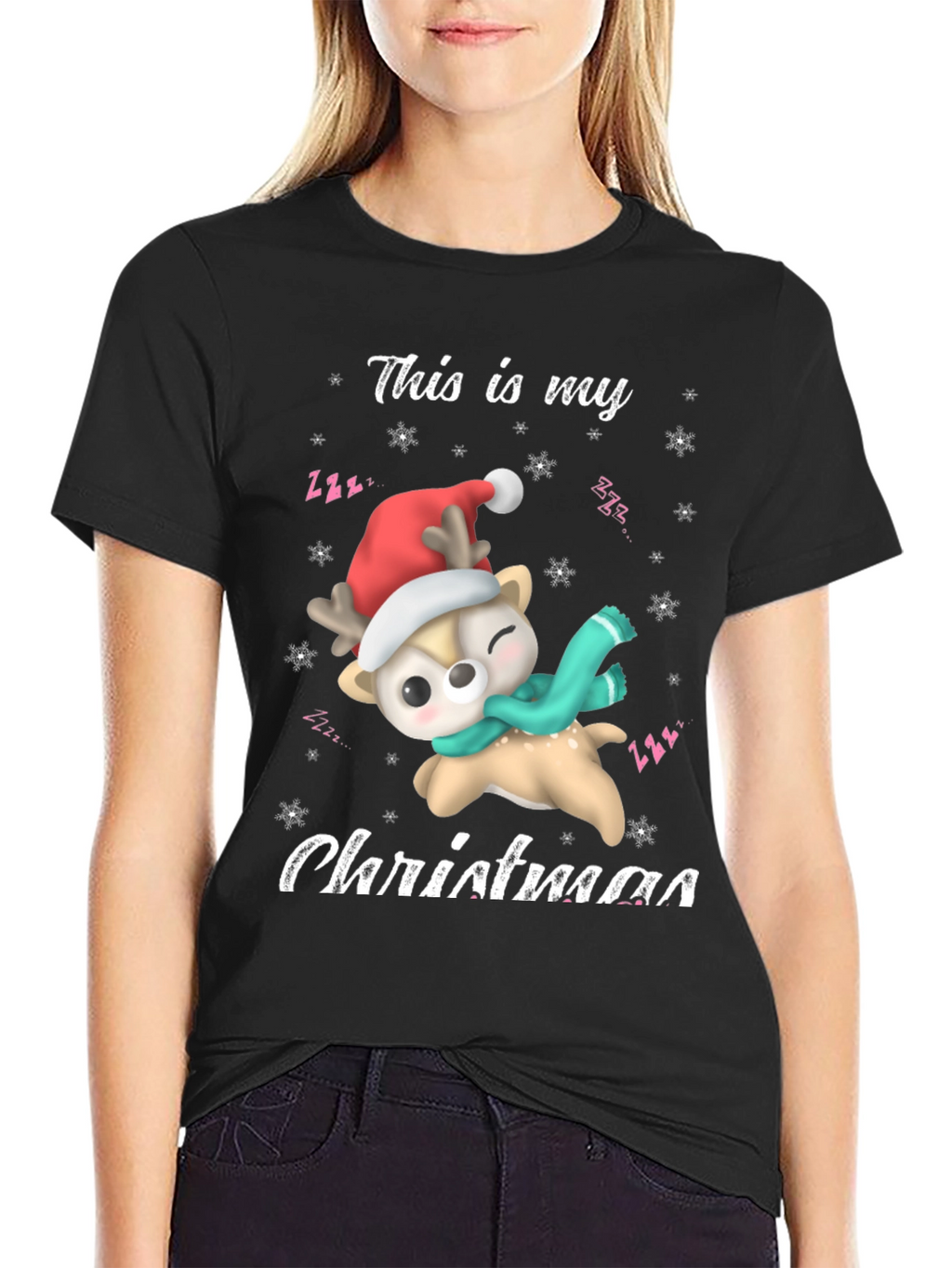 Festive Deer Christmas T-Shirt