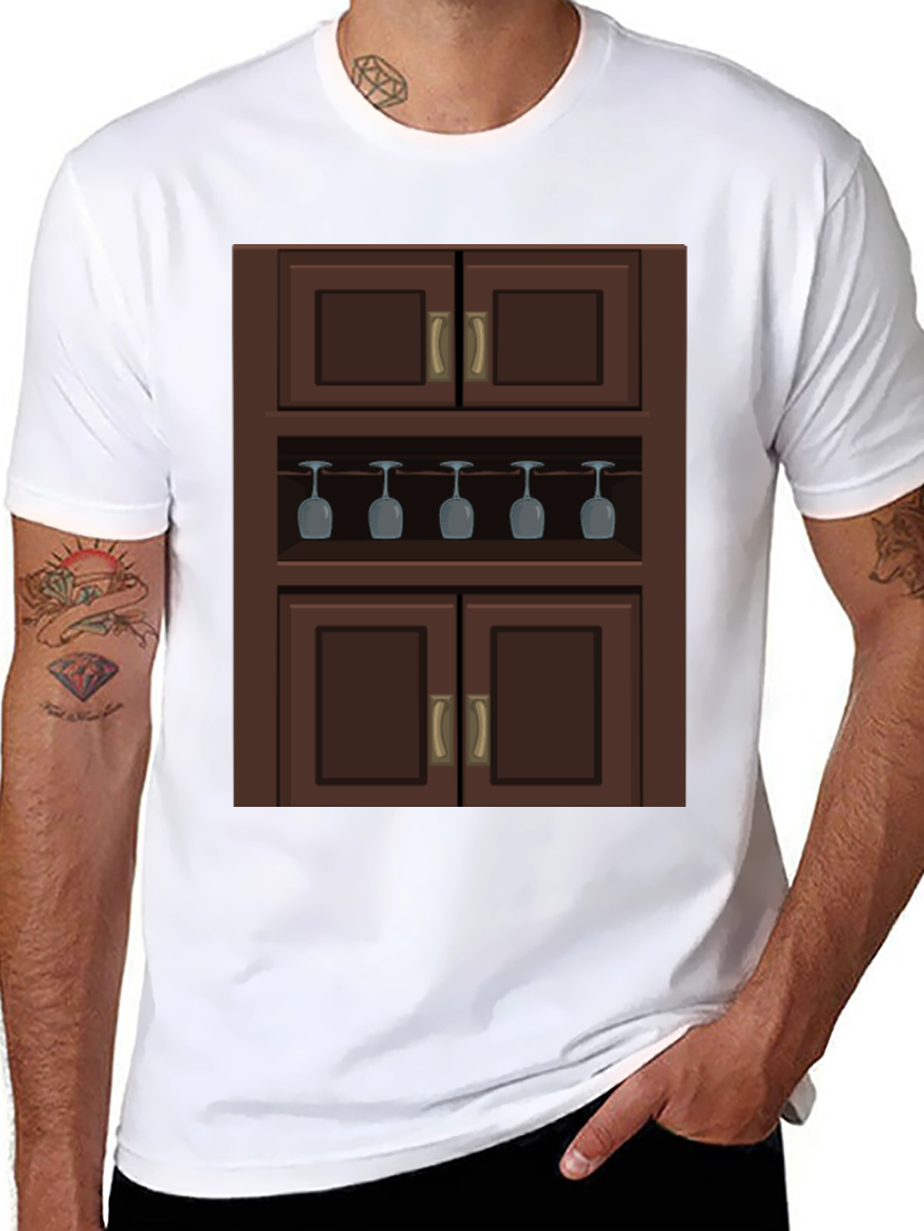 Novelty Bar Cabinet Graphic T-Shirt