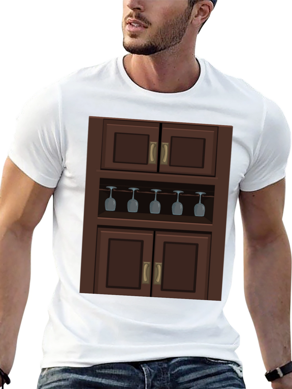 Novelty Bar Cabinet Graphic T-Shirt