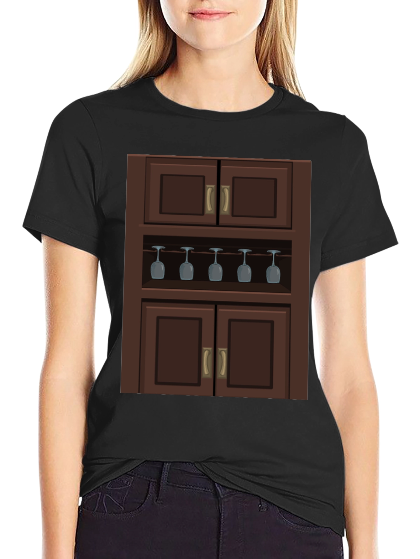 Novelty Bar Cabinet Graphic T-Shirt