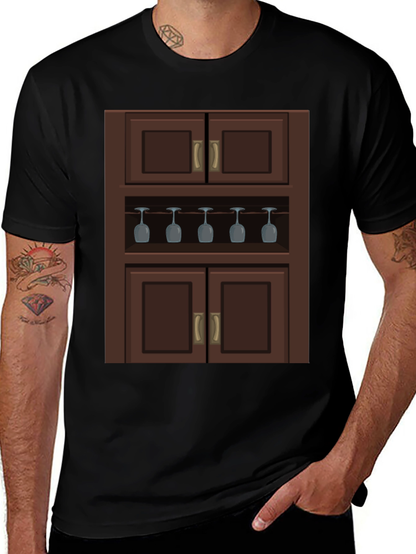 Novelty Bar Cabinet Graphic T-Shirt