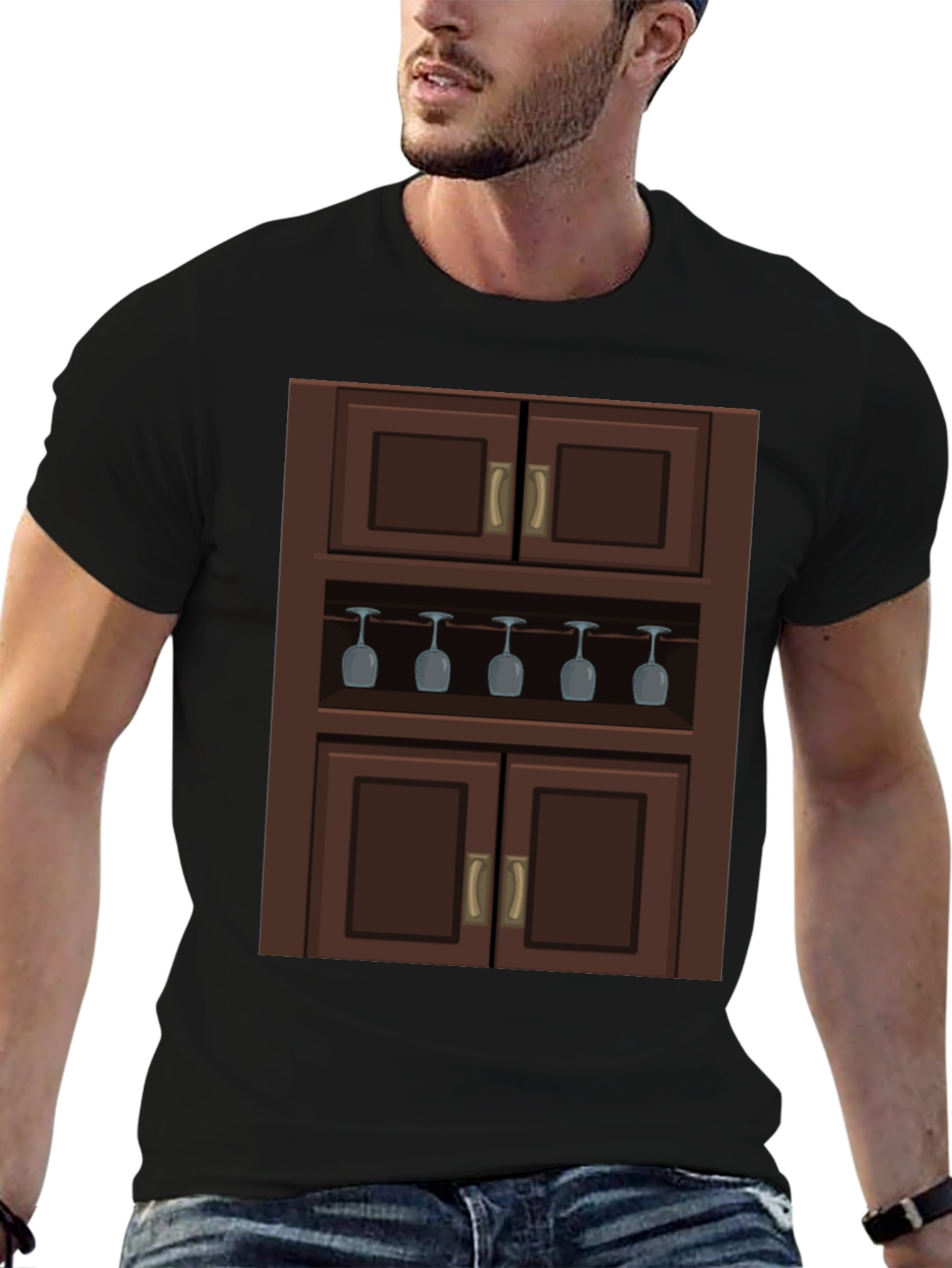 Novelty Bar Cabinet Graphic T-Shirt