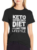 Keto Lifestyle Graphic T-Shirt - Black