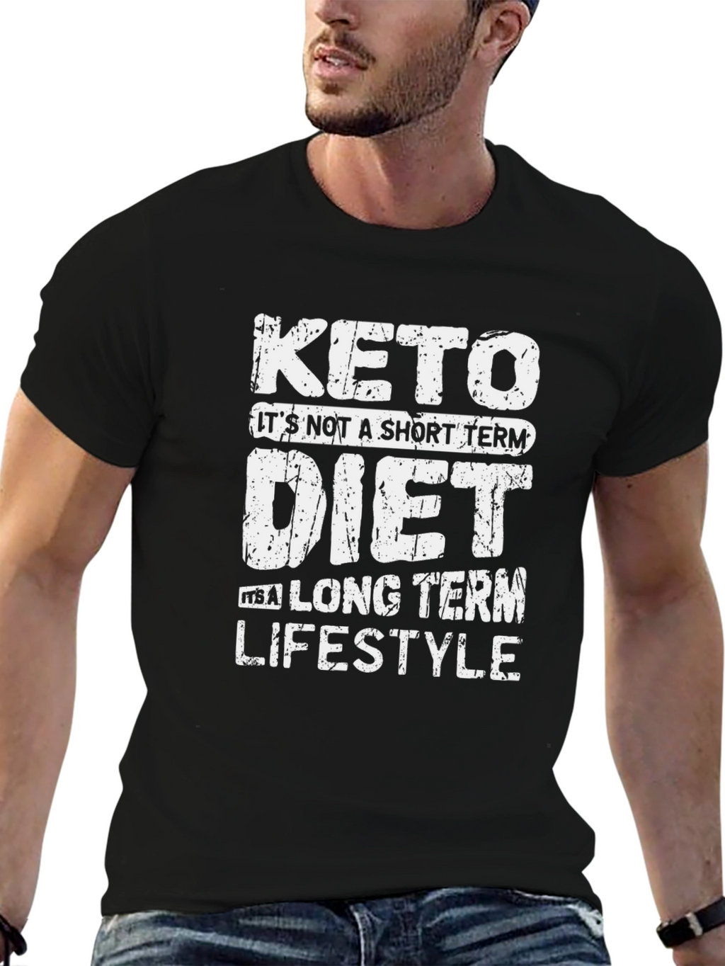 Keto Lifestyle Graphic T-Shirt - Black