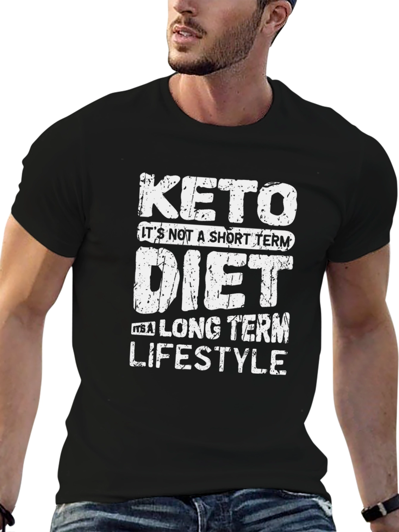 Keto Lifestyle Graphic T-Shirt - Black