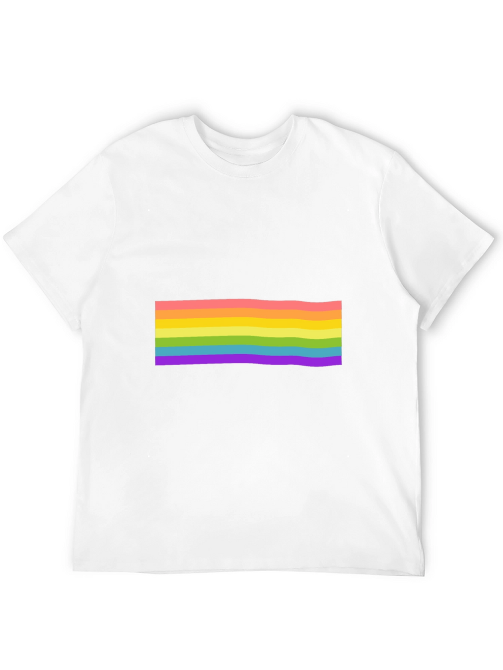 Pride Rainbow Striped Black T-Shirt