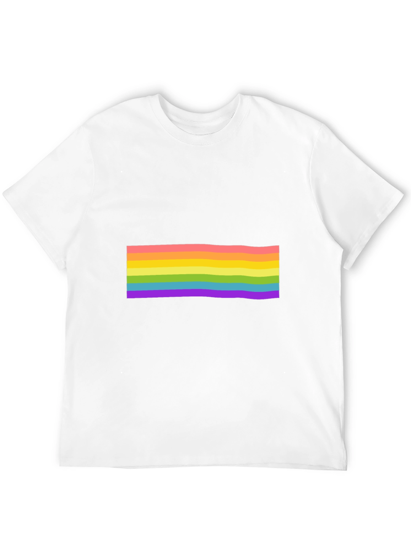 Pride Rainbow Striped Black T-Shirt