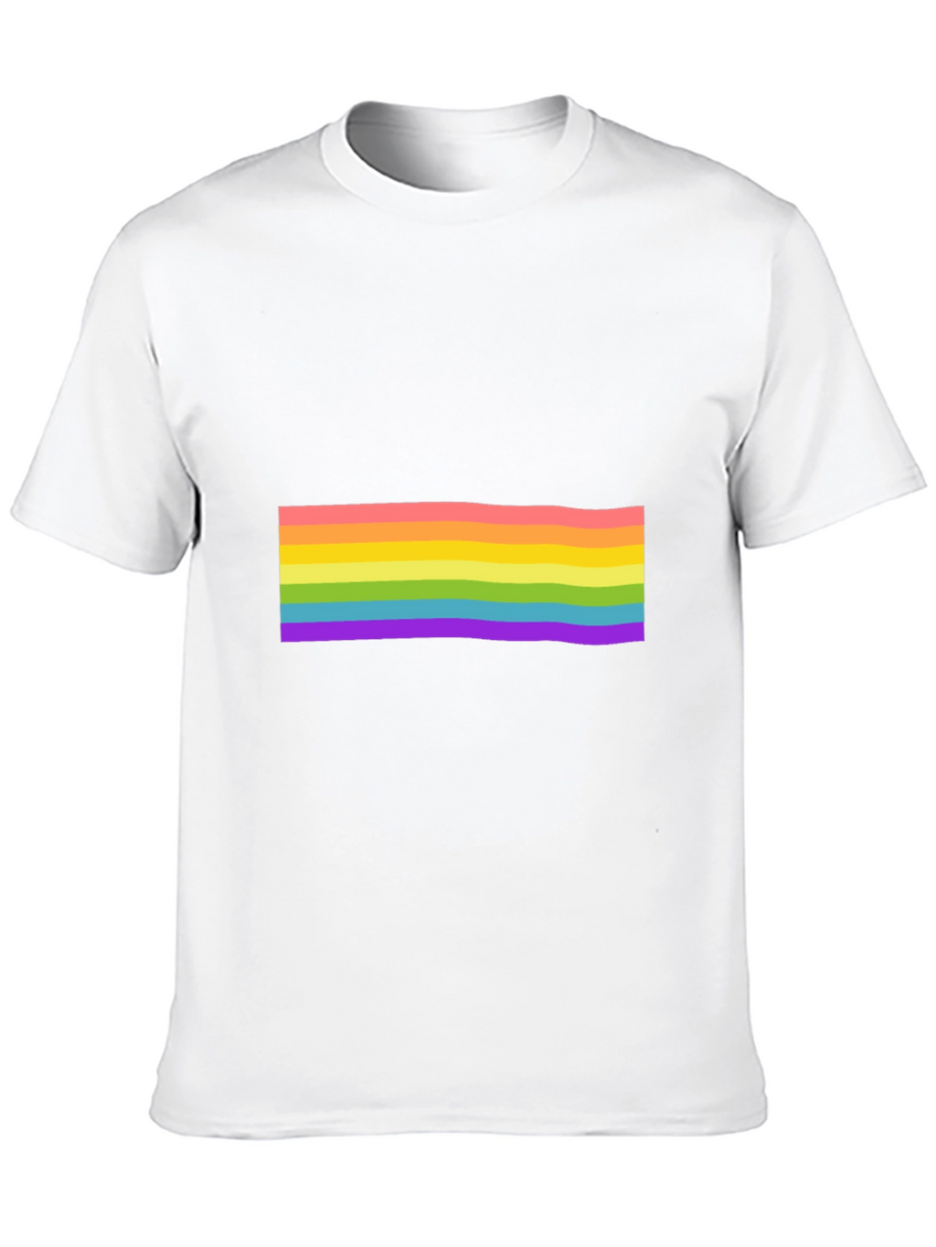 Pride Rainbow Striped Black T-Shirt