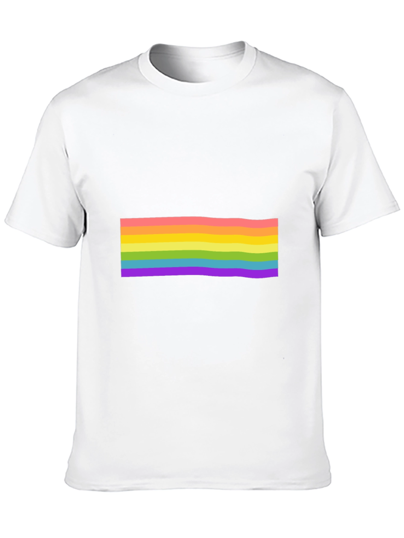 Pride Rainbow Striped Black T-Shirt