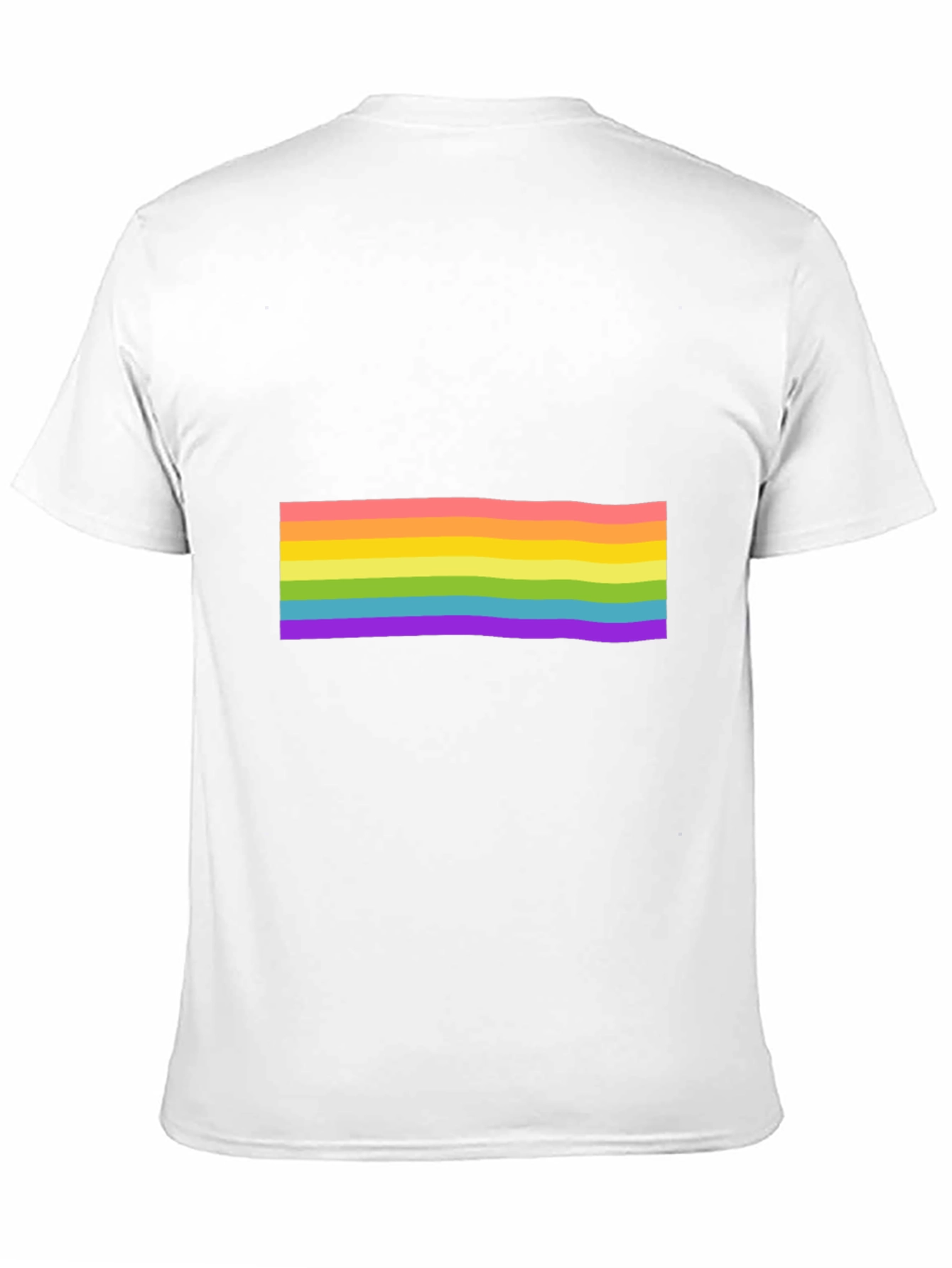Pride Rainbow Striped Black T-Shirt