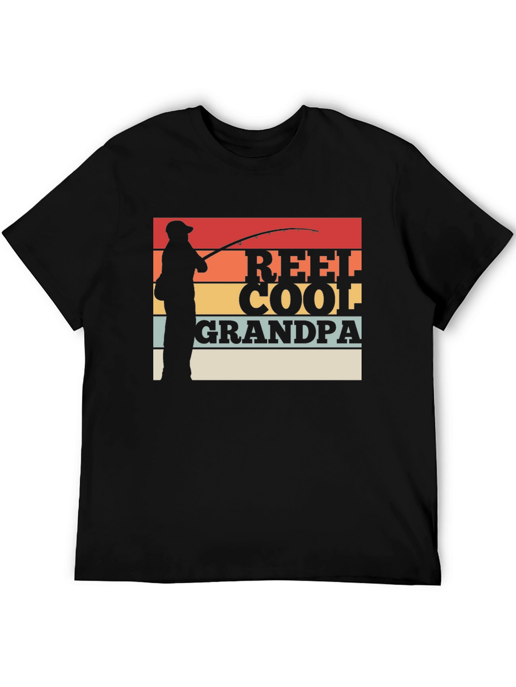 Reel Cool Grandpa Fishing Graphic T-Shirt