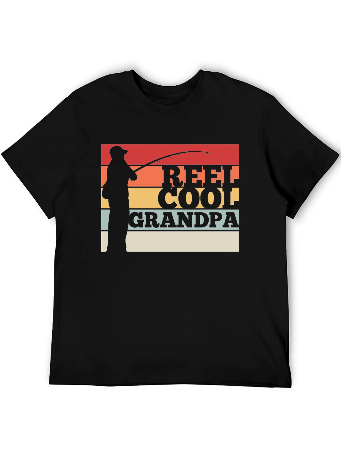 Reel Cool Grandpa Fishing Graphic T-Shirt