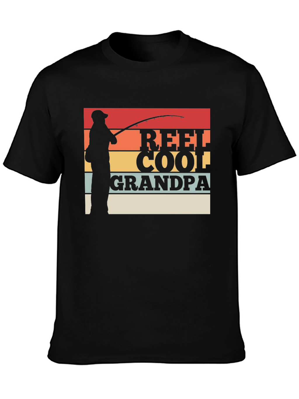 Reel Cool Grandpa Fishing Graphic T-Shirt