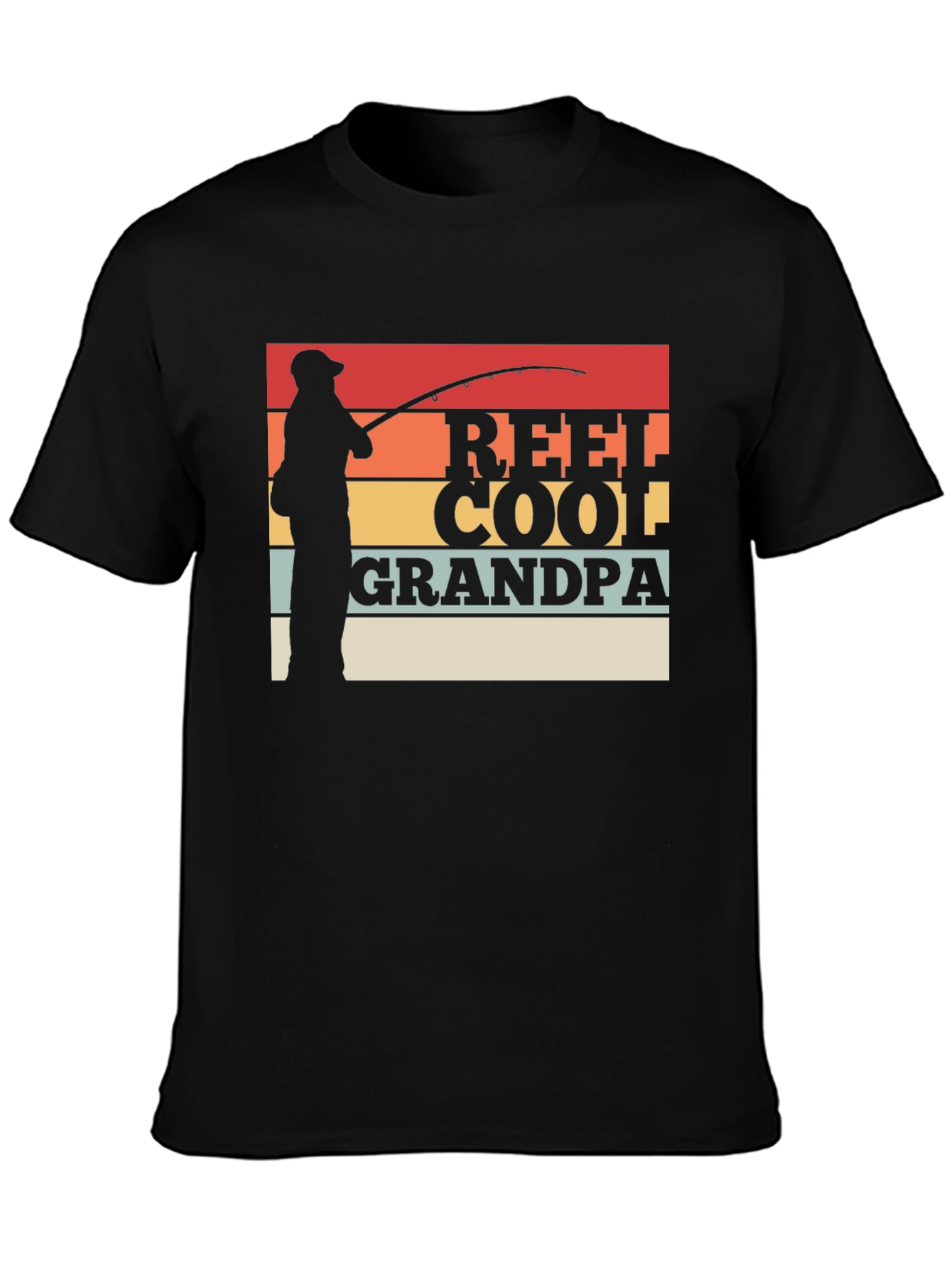 Reel Cool Grandpa Fishing Graphic T-Shirt