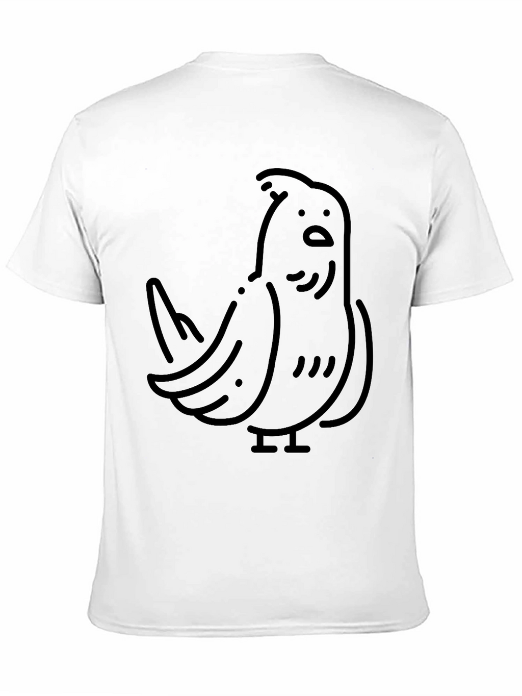 Whimsical Bird Graphic Tee - Stylish Black T-Shirt