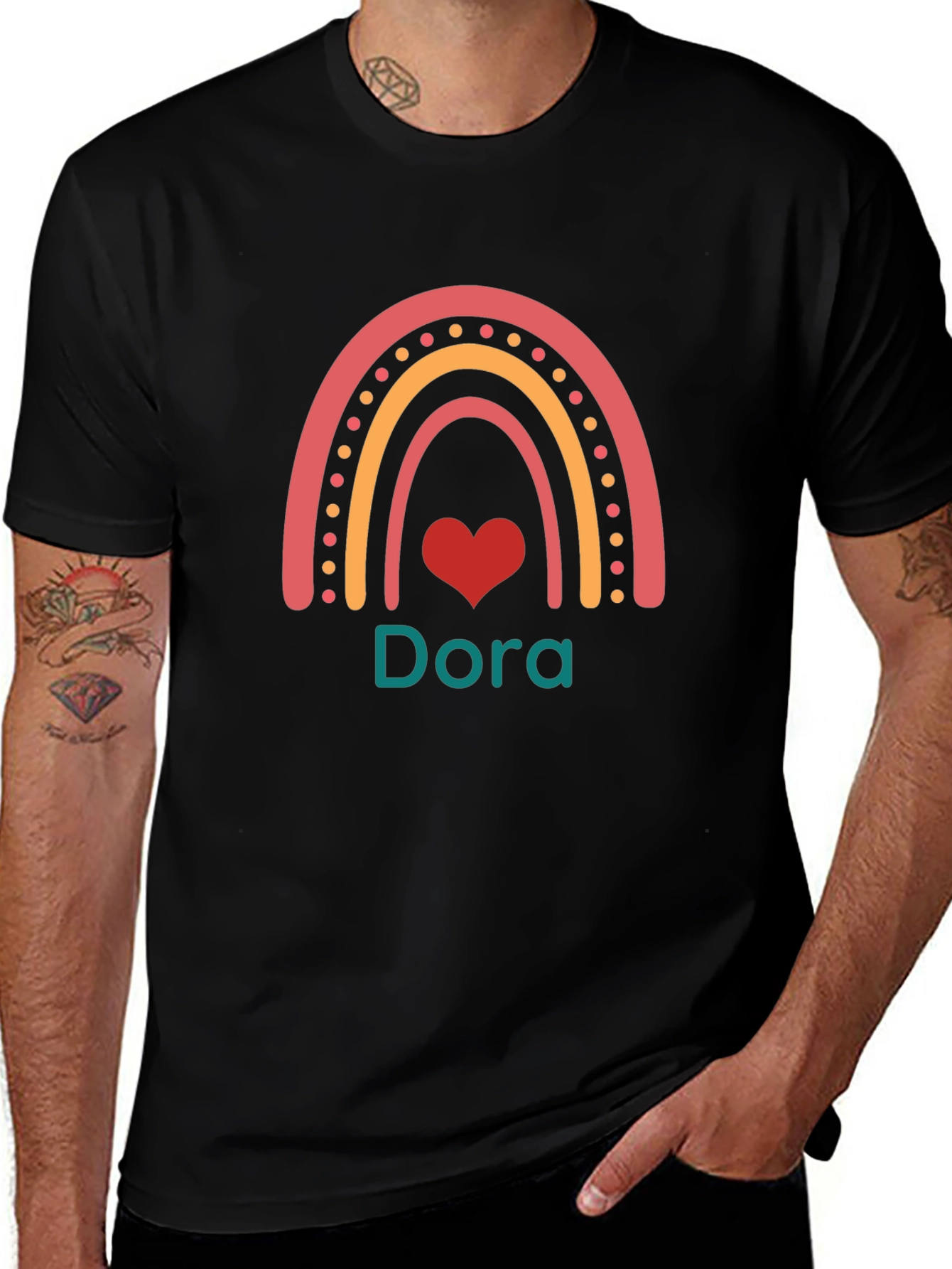 Dora Rainbow Heart T-Shirt