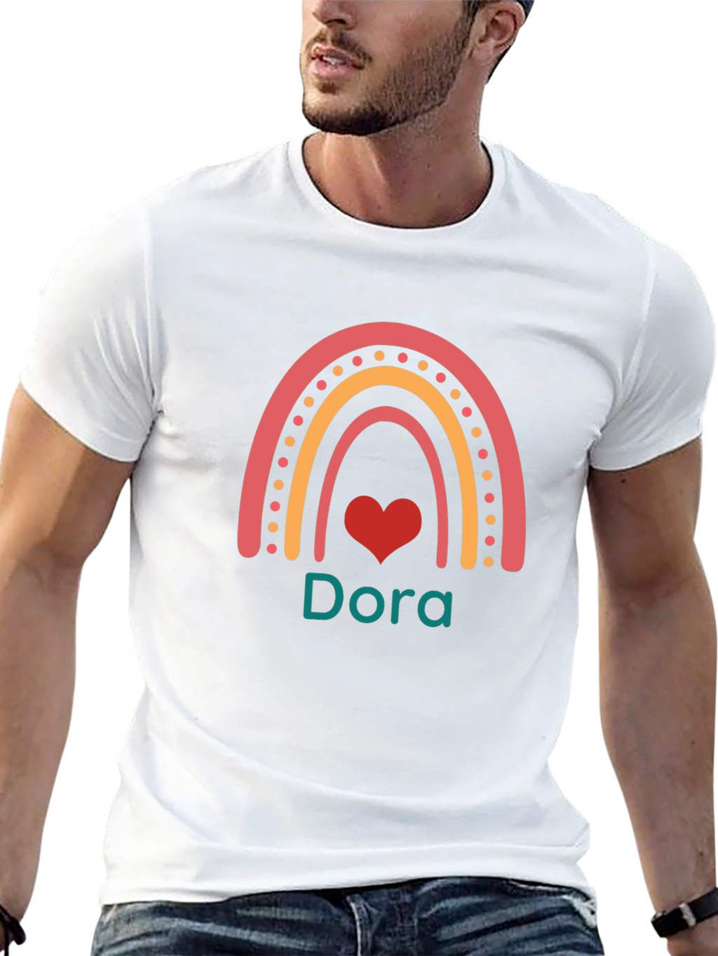 Dora Rainbow Heart T-Shirt