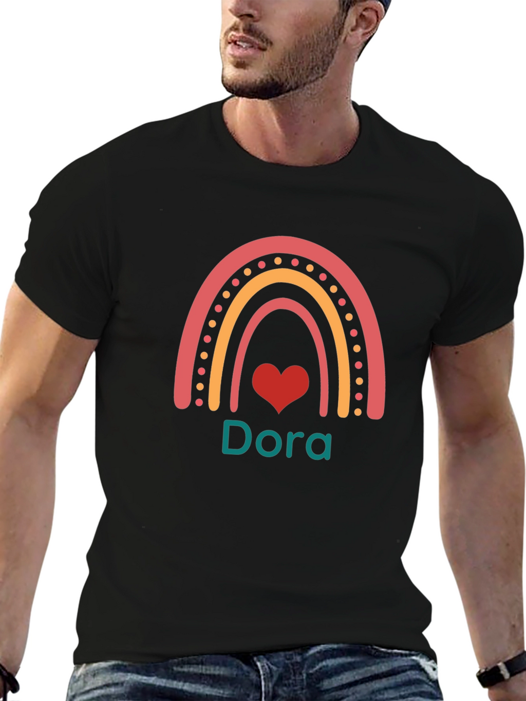 Dora Rainbow Heart T-Shirt