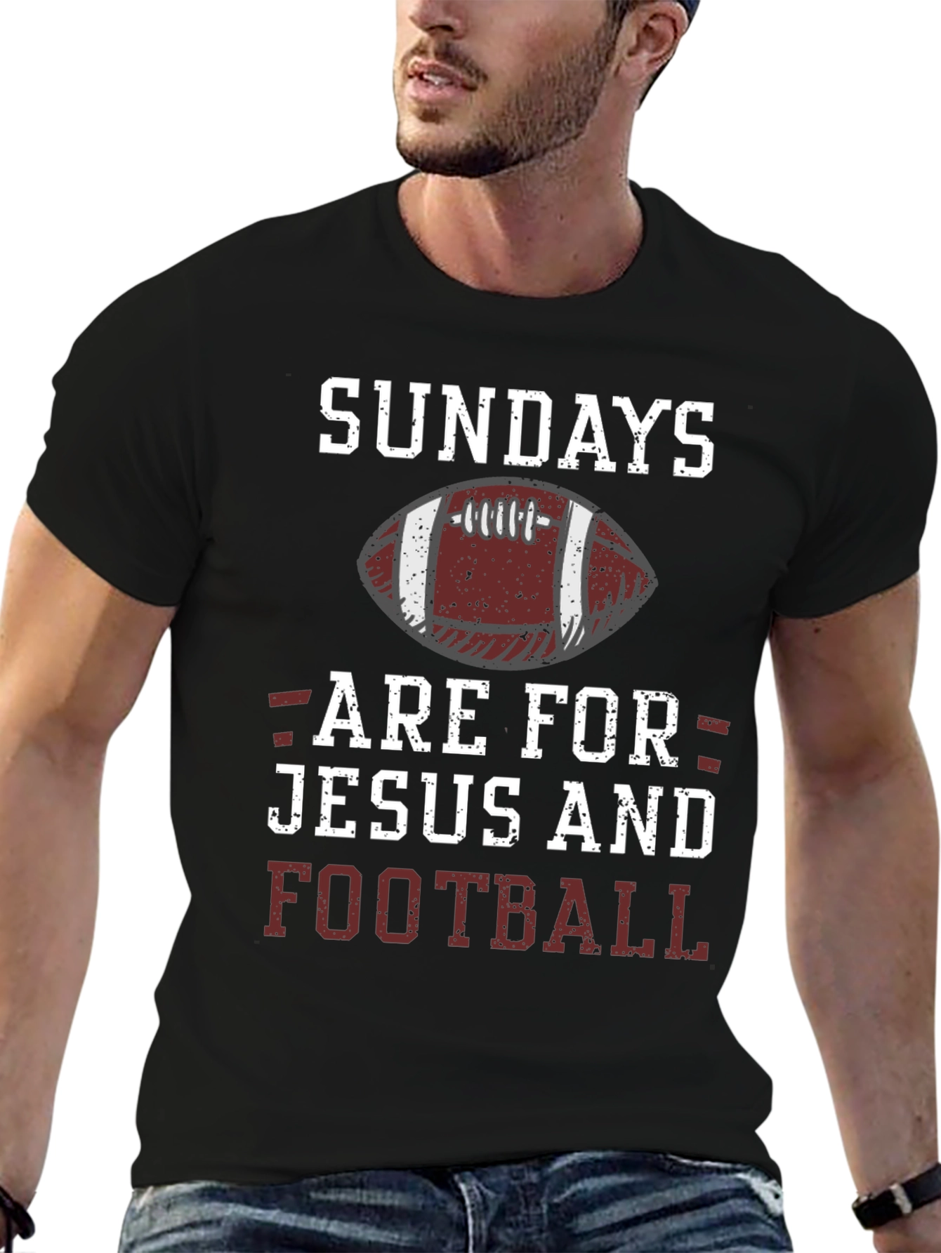 Sundays are for Jesus and Football Graphic Tee
